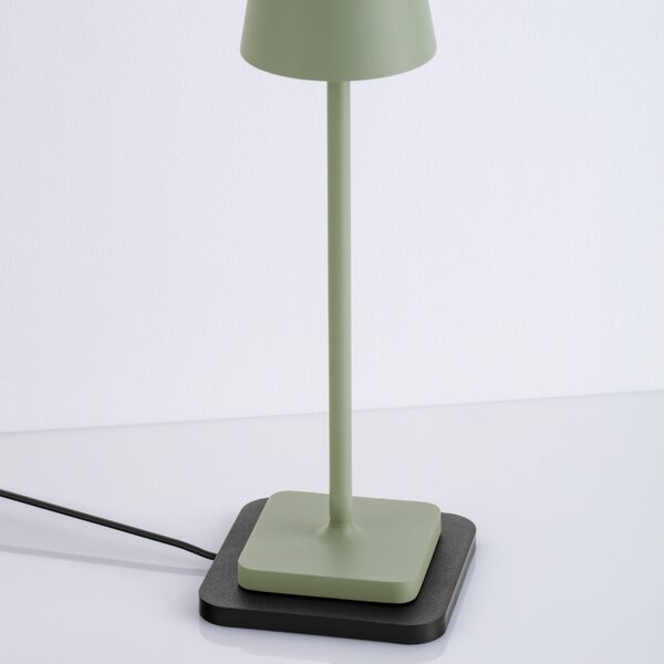 Zelená kovová nabíjecí stolní LED lampa Nova Luce Deck