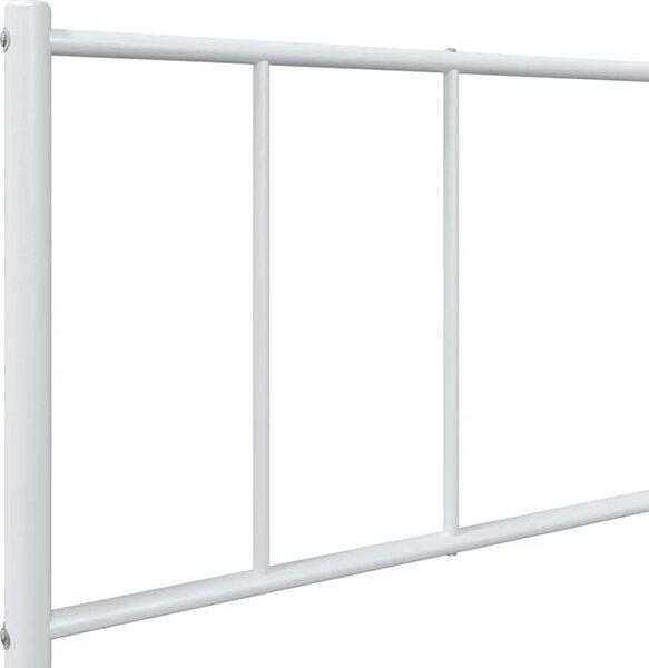VidaXL Kovový rám postele s hlavovým a nožním čelem 80 x 200 cm [352489] Barva: Bílá