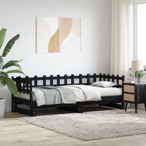 VidaXL Výsuvná postel 2x (90 x 200) cm masivní borovice [840390] Barva: Přírodní