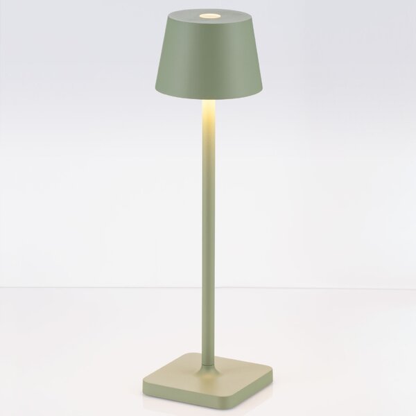 Zelená kovová nabíjecí stolní LED lampa Nova Luce Deck