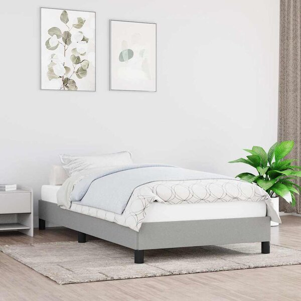 VidaXL Rám postele bez matrací 90x200 cm textil [346690] Barva: Tmavě šedá