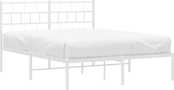 VidaXL Kovový rám postele s čelem 120 x 200 cm [355657] Barva: Černá
