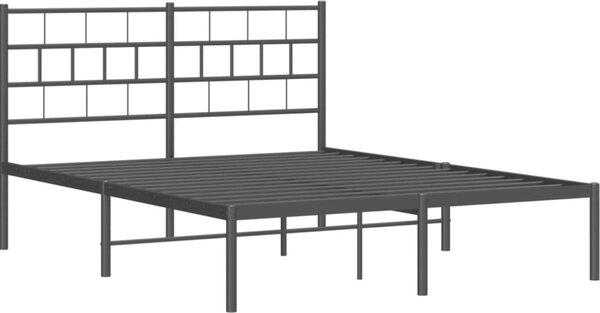 VidaXL Kovový rám postele s čelem 120 x 200 cm [355657] Barva: Černá