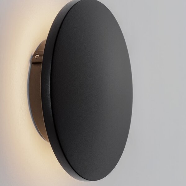 Černé kovové venkovní nástěnné LED světlo Nova Luce Copper 13,5 cm