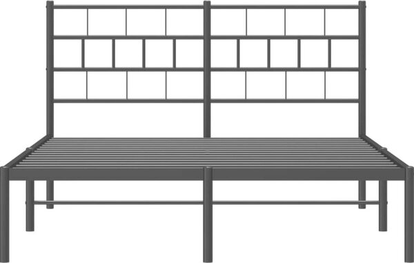 VidaXL Kovový rám postele s čelem 120 x 200 cm [355657] Barva: Černá