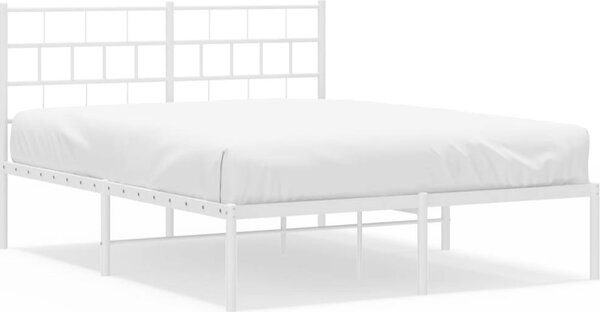 VidaXL Kovový rám postele s čelem 120 x 200 cm [355657] Barva: Černá