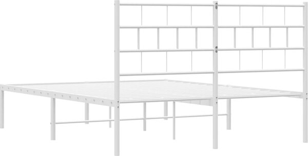 VidaXL Kovový rám postele s čelem 120 x 200 cm [355657] Barva: Černá