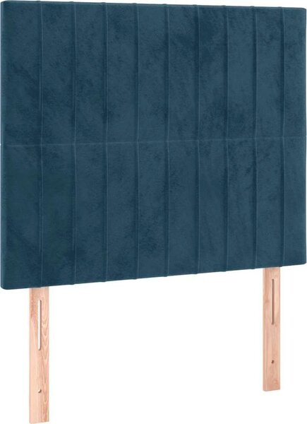 VidaXL Rám postele bez matrace 90 x 200 cm samet [3125856] Barva: Tmavě moddrá