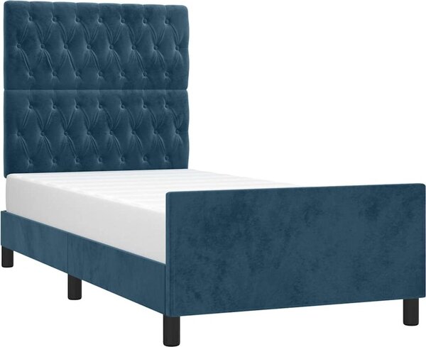 VidaXL Rám postele bez matrace 90 x 190 cm samet [3125911] Barva: Tmavě šedá