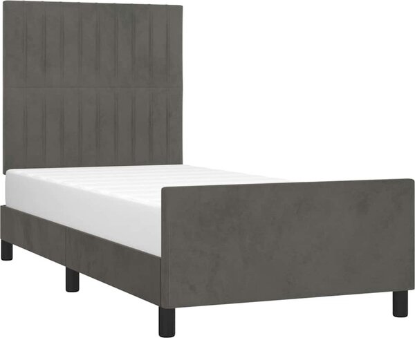 VidaXL Rám postele bez matrace 90 x 200 cm samet [3125856] Barva: Tmavě moddrá