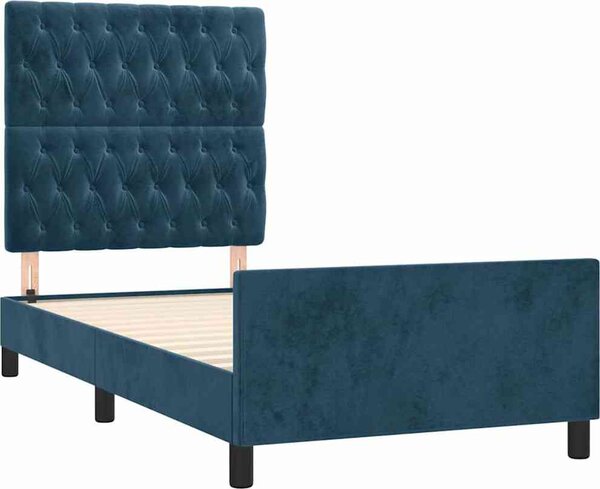 VidaXL Rám postele bez matrace 90 x 190 cm samet [3125911] Barva: Tmavě šedá