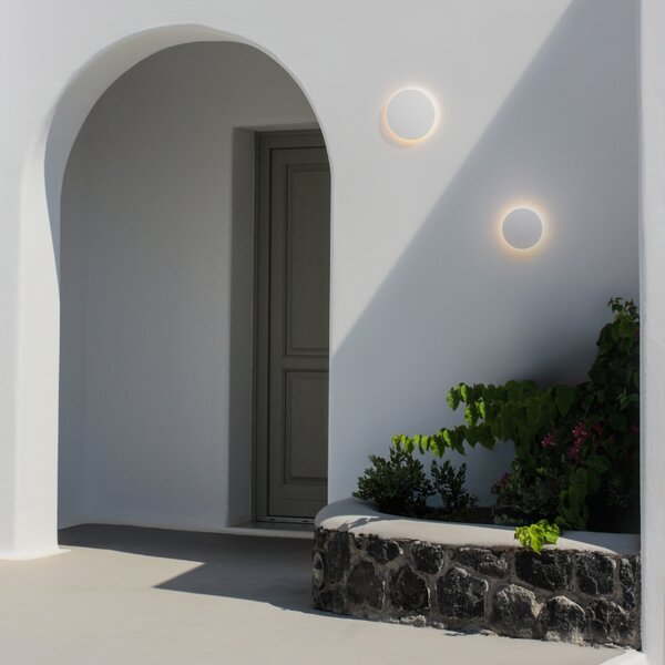 Bílé kovové venkovní nástěnné LED světlo Nova Luce Copper 13,5 cm