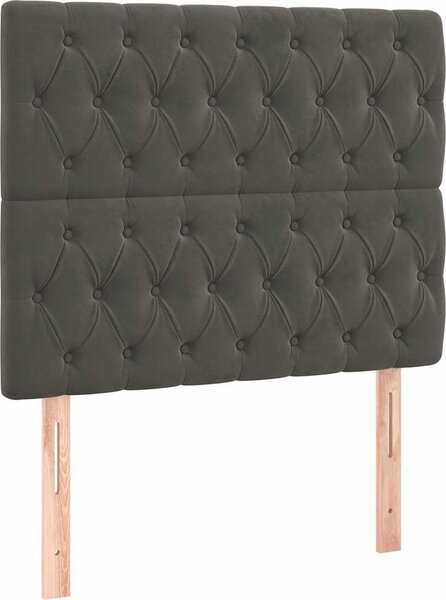 VidaXL Rám postele bez matrace 90 x 190 cm samet [3125911] Barva: Tmavě šedá