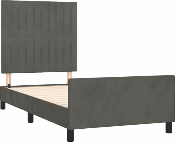 VidaXL Rám postele bez matrace 90 x 200 cm samet [3125856] Barva: Tmavě moddrá