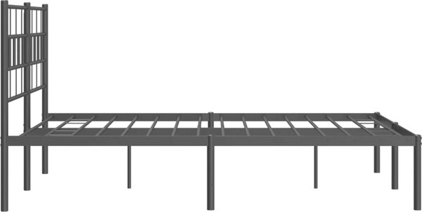 VidaXL Kovový rám postele s čelem 120 x 200 cm [355657] Barva: Černá