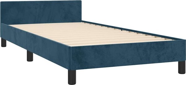 VidaXL Rám postele bez matrace 90 x 200 cm samet [3125856] Barva: Tmavě moddrá