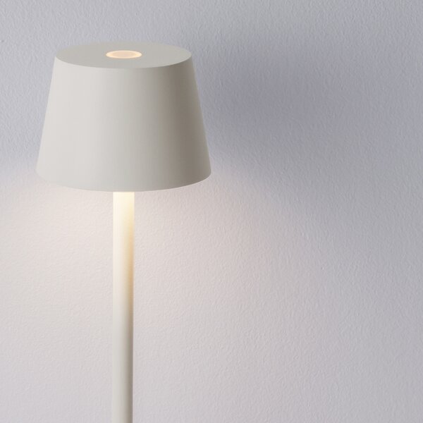 Bílá kovová nabíjecí stolní LED lampa Nova Luce Deck