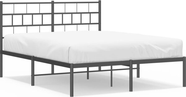 VidaXL Kovový rám postele s čelem 120 x 200 cm [355657] Barva: Černá