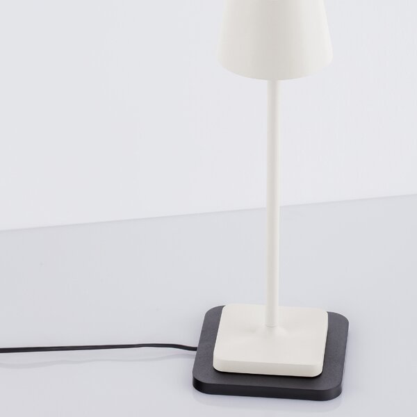 Bílá kovová nabíjecí stolní LED lampa Nova Luce Deck