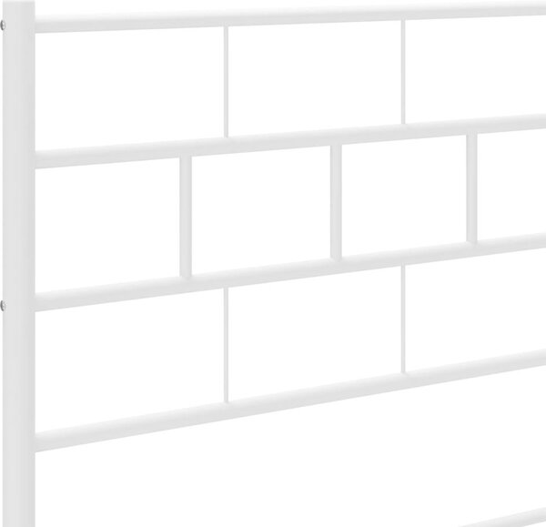 VidaXL Kovový rám postele s čelem 120 x 200 cm [355657] Barva: Černá