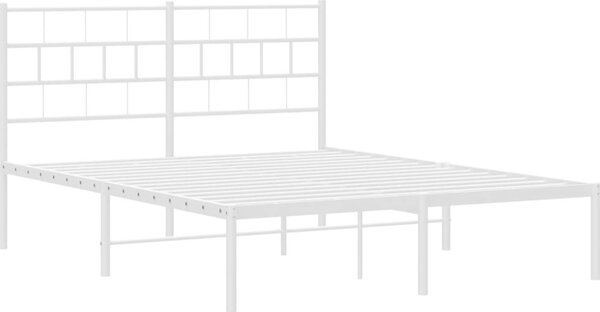 VidaXL Kovový rám postele s čelem 120 x 200 cm [355657] Barva: Černá