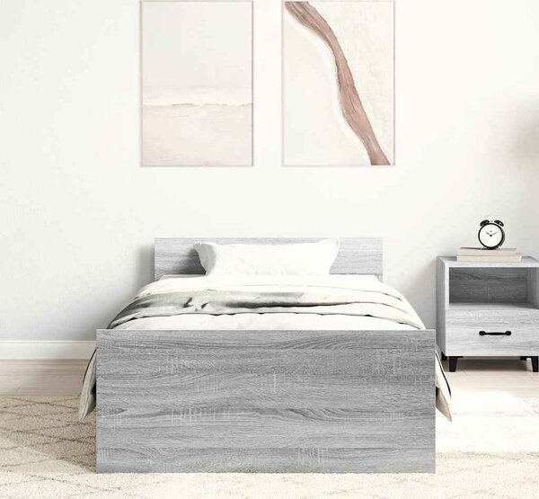 VidaXL Rám postele 90 x 200 cm kompozitní dřevo [835930] Barva: Černý dub