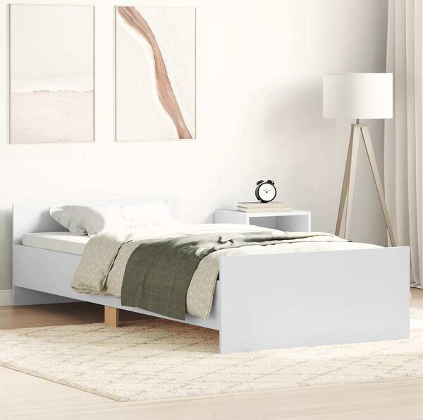 VidaXL Rám postele bez matrace 90 x 190 cm kompozitní dřevo [835939] Barva: Bílá