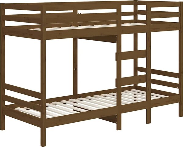 VidaXL Patrová postel 90 x 200 cm masivní borové dřevo [3139832] Barva: Přírodní