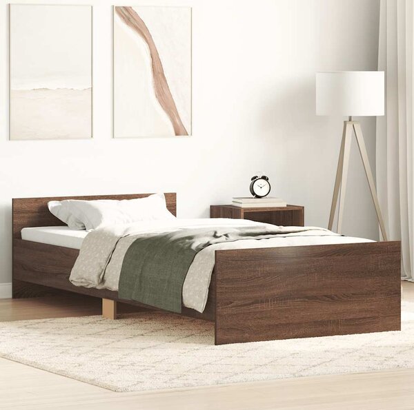 VidaXL Rám postele bez matrace 90 x 190 cm kompozitní dřevo [835939] Barva: Bílá
