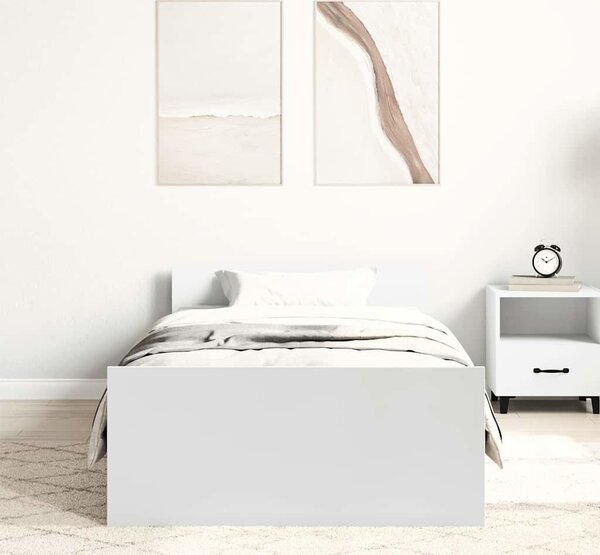 VidaXL Rám postele bez matrace 90 x 190 cm kompozitní dřevo [835939] Barva: Bílá