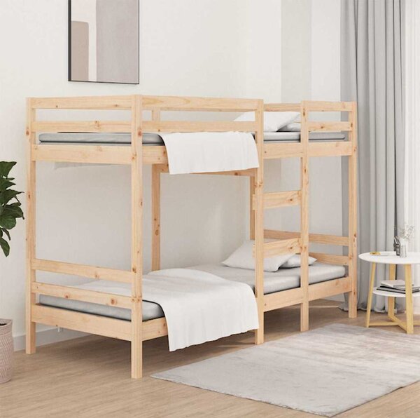 VidaXL Patrová postel 90 x 200 cm masivní borové dřevo [3139832] Barva: Přírodní