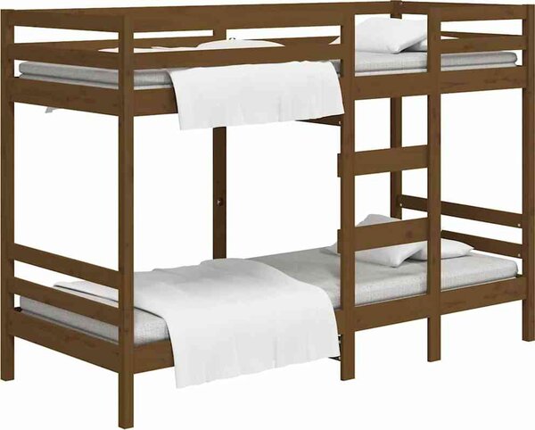VidaXL Patrová postel 90 x 200 cm masivní borové dřevo [3139832] Barva: Přírodní