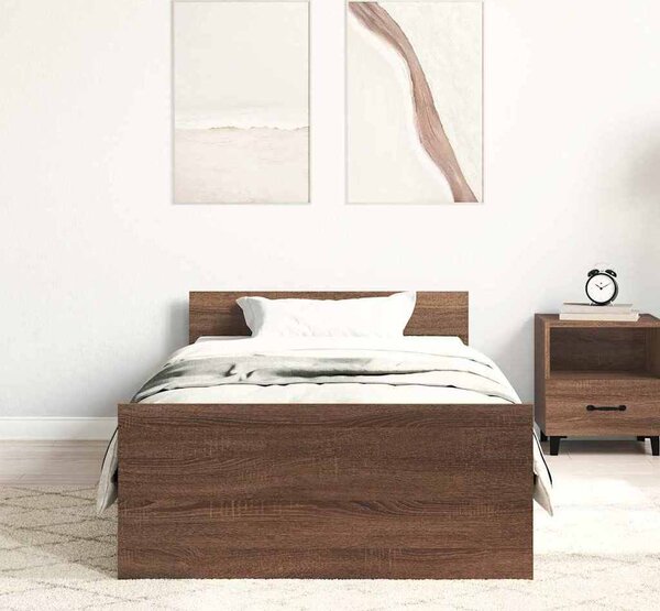 VidaXL Rám postele 100 x 200 cm kompozitní dřevo [835938] Barva: šedá sonoma