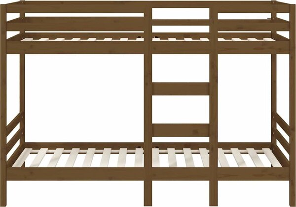 VidaXL Patrová postel 90 x 200 cm masivní borové dřevo [3139832] Barva: Přírodní
