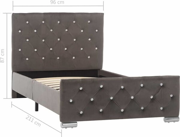 VidaXL Rám postele samet 90 x 200 cm [286823] Barva: Růžová