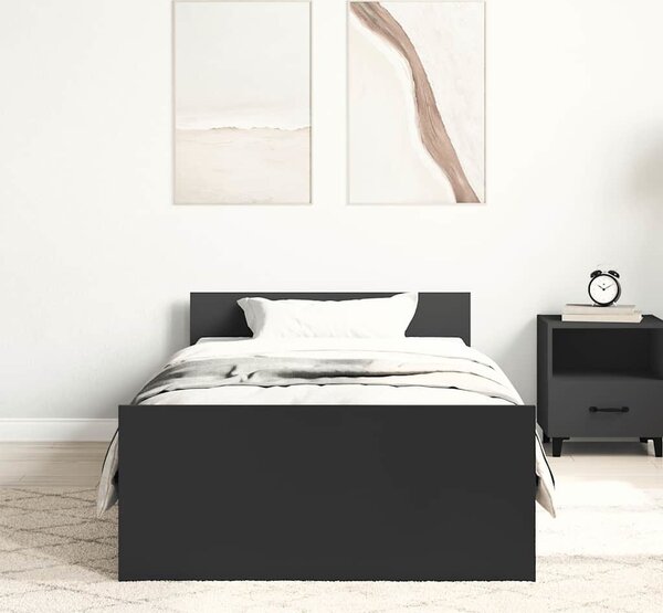 VidaXL Rám postele 90 x 200 cm kompozitní dřevo [835930] Barva: Černý dub