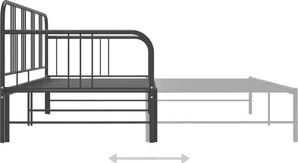 VidaXL Rám vysouvací postele/pohovky kovový 90 x 200 cm [324752] Barva: Šedá