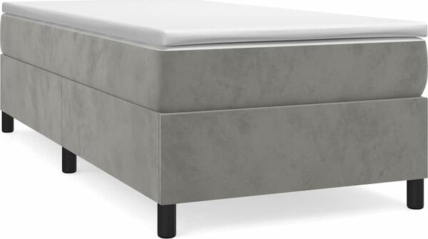 VidaXL Rám postele s boxspringem 90 x 200 cm samet [3121100] Barva: světle šedá