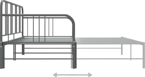 VidaXL Rám vysouvací postele/pohovky kovový 90 x 200 cm [324752] Barva: Šedá