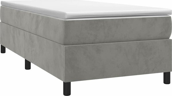 VidaXL Rám postele s boxspringem 90 x 200 cm samet [3121100] Barva: světle šedá