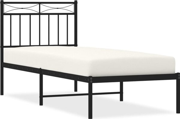 VidaXL Kovový rám postele s čelem 80 x 200 cm [373731] Barva: Bílá