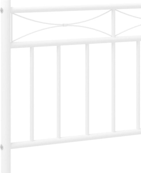 VidaXL Kovový rám postele s čelem 80 x 200 cm [373731] Barva: Bílá