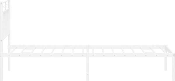 VidaXL Kovový rám postele s čelem 80 x 200 cm [373731] Barva: Bílá
