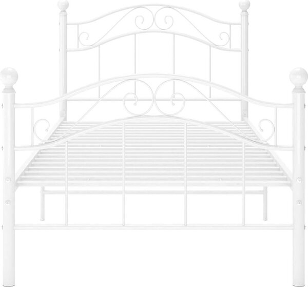VidaXL Rám postele kov 90 x 200 cm [324989] Barva: Bílá