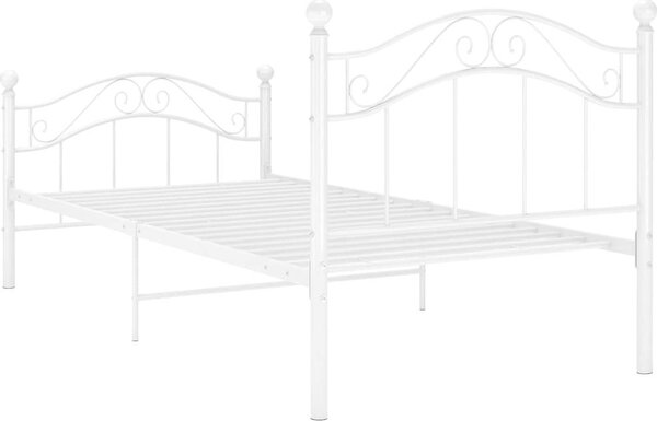 VidaXL Rám postele kov 90 x 200 cm [324989] Barva: Bílá