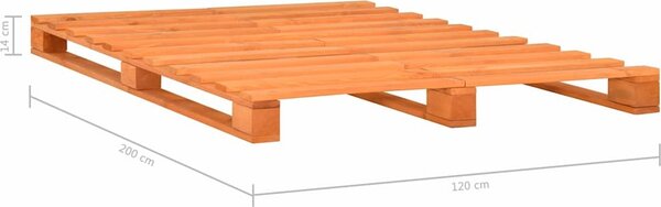 VidaXL Rám postele z palet masivní borovice 120 x 200 cm [285264] Barva: barva dřeva