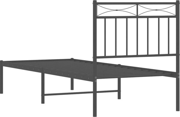 VidaXL Kovový rám postele s čelem 80 x 200 cm [373731] Barva: Bílá