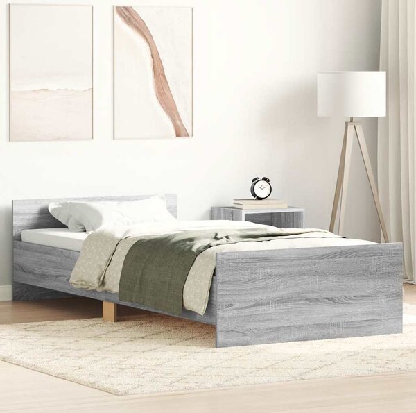 VidaXL Rám postele 100 x 200 cm kompozitní dřevo [835938] Barva: šedá sonoma