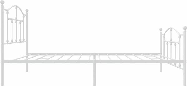 VidaXL Kovový rám postele s hlavovým a nožním čelem 90 x 200 cm [353499] Barva: Černá