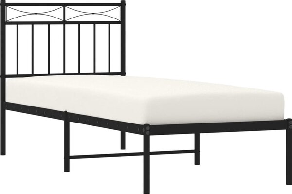 VidaXL Kovový rám postele s čelem 80 x 200 cm [373731] Barva: Bílá